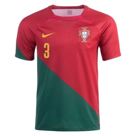 2022 Pepe #3 Portugal Home Jersey