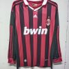 2009/2010 Retro Long Sleeve AC Milan Home Football Shirt
