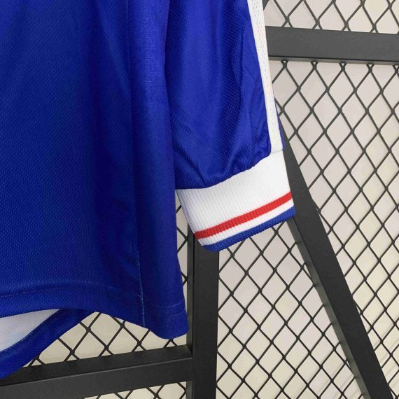 1998 Retro Long Sleeve France Home Football Shirt