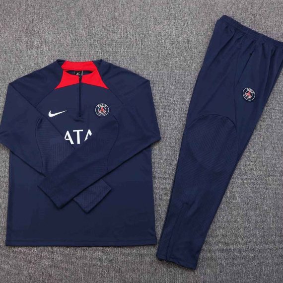 2022/2023 Psg Paris Saint-Germain Half-Pull Training Suit Royal Blue Set