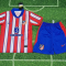 24/25 Atletico Madrid Home Soccer Jersey Kids Size Suit