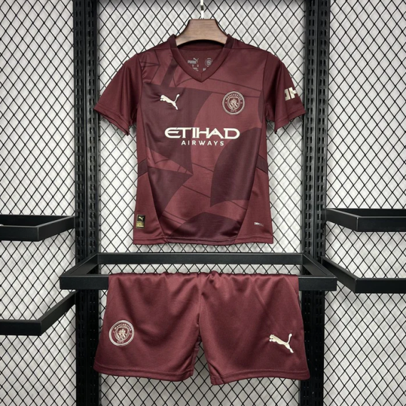 2024/2025 Manchester City Third Football Shirt Kids Size Suit