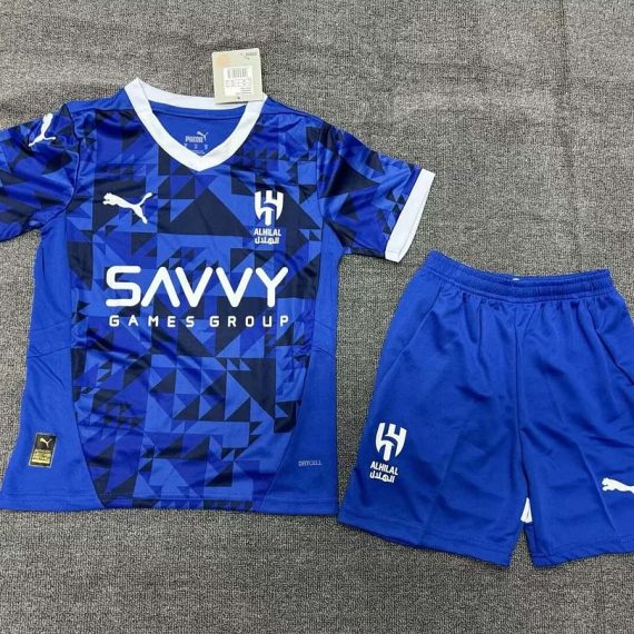 24/25 Al-Hilal Saudi Home Football Shirt Kids Size Suit