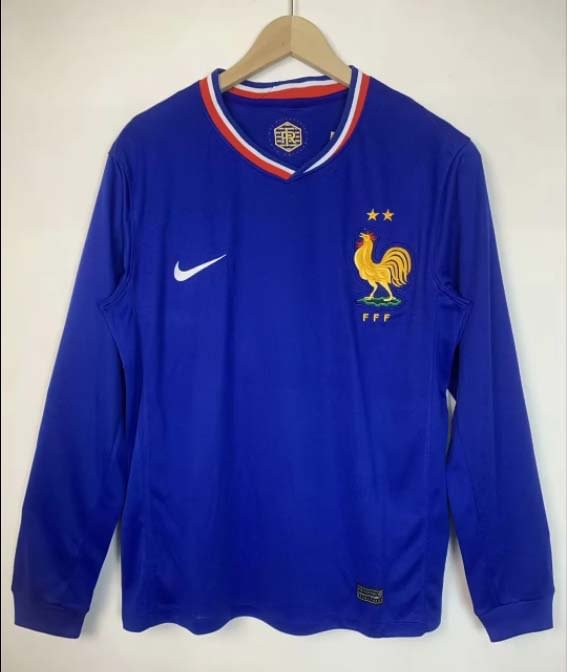 2024 Long Sleeve France Home Football Shirt