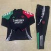 24/25 Arsenal Half-Pull Training Suit Black Football Shirt Set