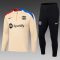 24/25 Barcelona Half-Pull Training Suit Yellow Jersey Set