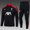 24/25 Liverpool Half-Pull Training Suit Black Jersey Set