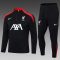 24/25 Liverpool Half-Pull Training Suit Black Jersey Set