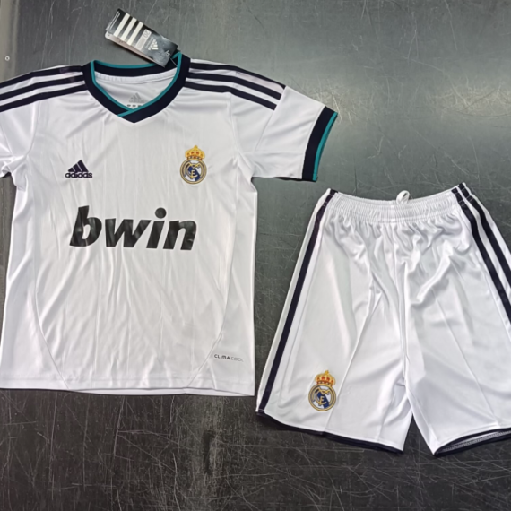 12/13 Retro Real Madrid Home Football Shirt Kids Size Suit