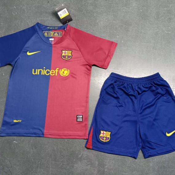 08/09 Retro Barcelona Home Football Shirt Kids Size Suit