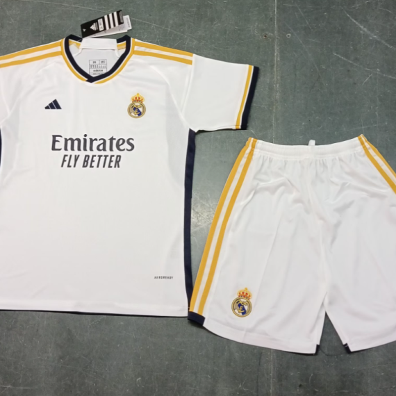 23/24 Real Madrid Home Football Shirt Kids Size Suit