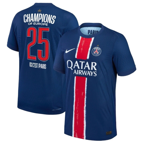 24/25 Player Version Paris Saint-Germain #25 Champions League Home Match Collector Jersey