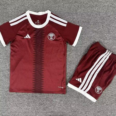 26/27 Qatar Home Football Shirt Kids Size Suit
