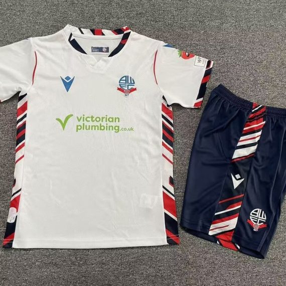 25/26 Bolton Wanderers Home Football Shirt Kids Size Suit