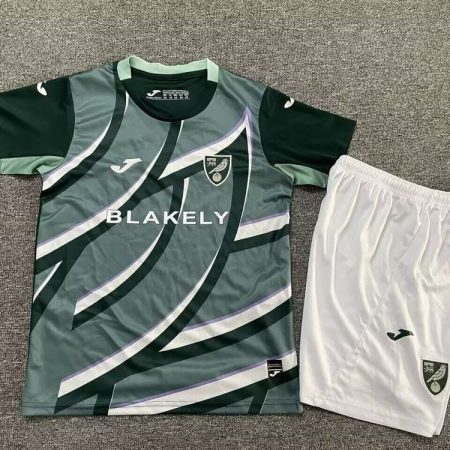 25/26 Norwich City Away Football Shirt Kids Size Suit