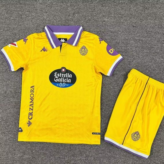25/26 Valladolid Second Away Football Shirt Kids Size Suit