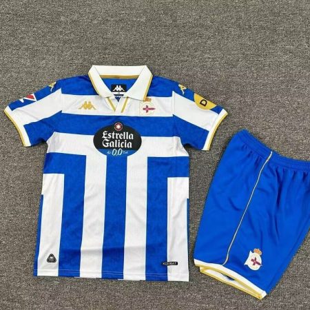 25/26 Deportivo La Coruna Home Football Shirt Kids Size Suit