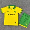 25/26 Norwich City Home Football Shirt Kids Size Suit