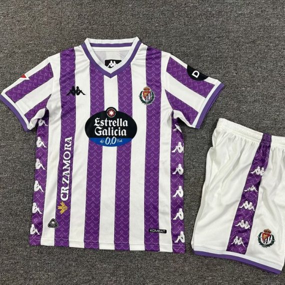 25/26 Valladolid Home Football Shirt Kids Size Suit