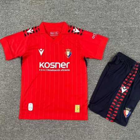 25/26 Osasuna Home Football Shirt Kids Size Suit