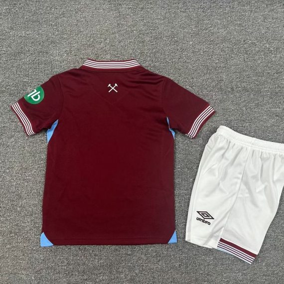 25/26 West Ham United Home Football Shirt Kids Size Suit