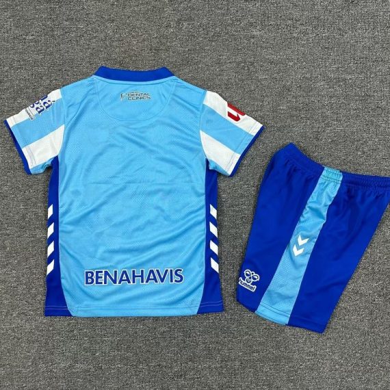 25/26 Malaga Home Football Shirt Kids Size Suit